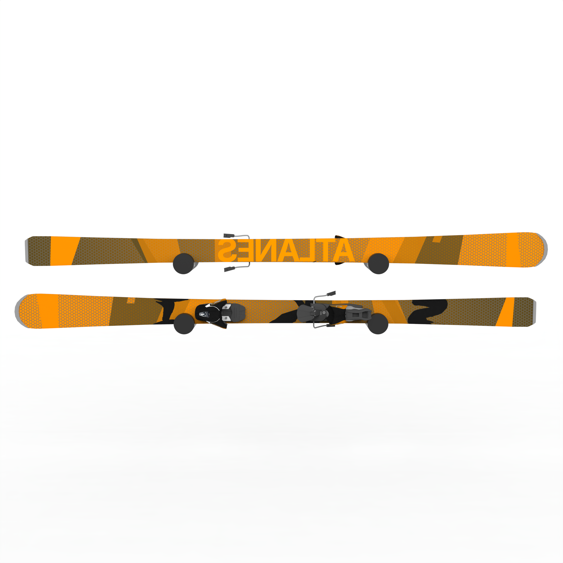 AXIS ski wall mount in black, front view