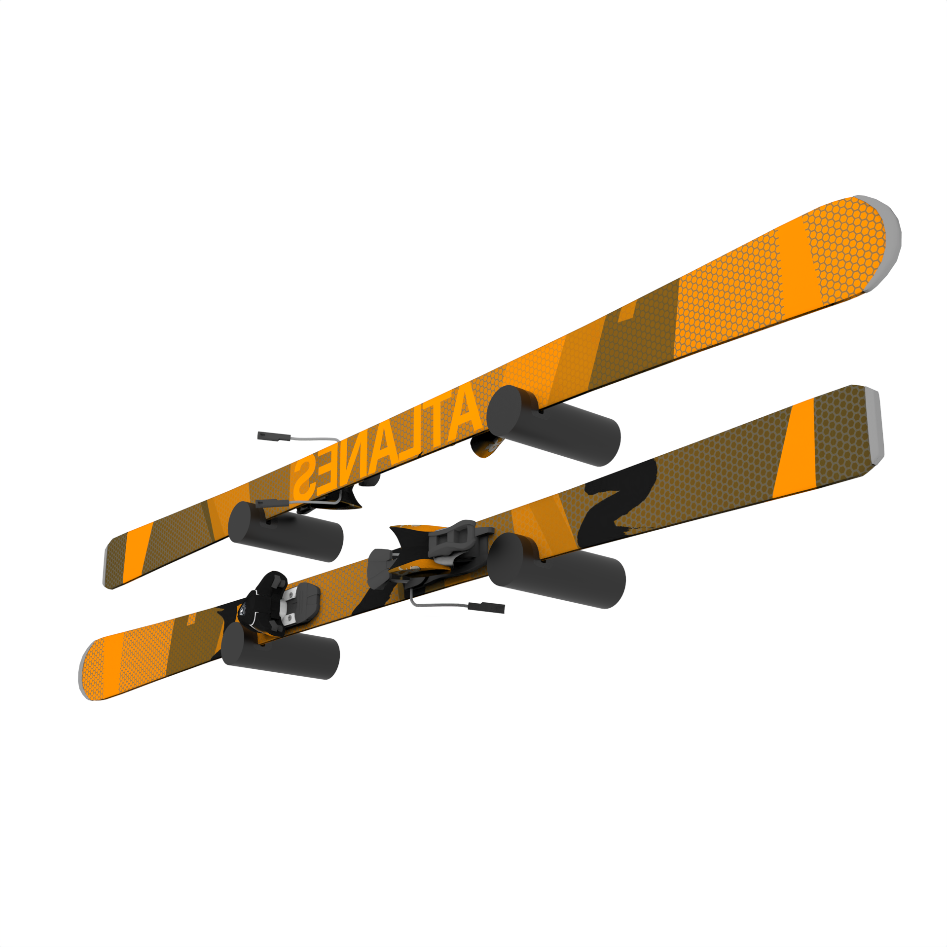 AXIS wall-mounted ski display in white