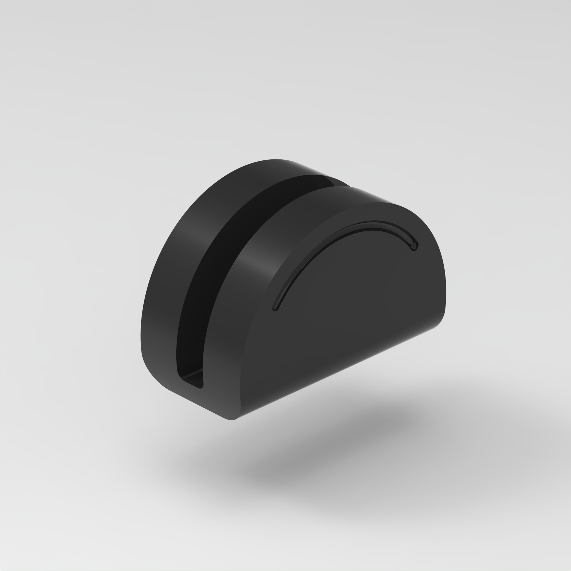 AXIS wall mount components: cylindrical body, TPU grip and concealed bracket